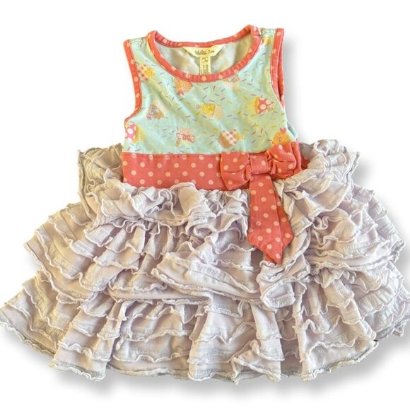 Matilda Jane Let’s Eat Cake Smash Birthday Party Dress Size 2 Toddler Girls - Picture 1 of 14